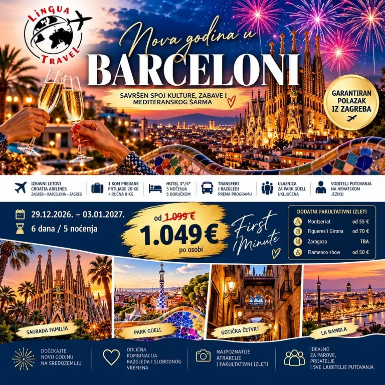 Nova godina u Barceloni - 6 dana