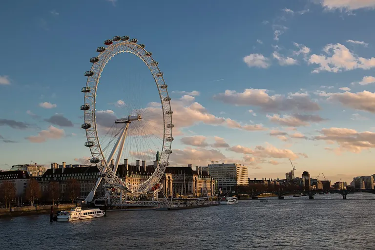 London Eye i panorama Londona