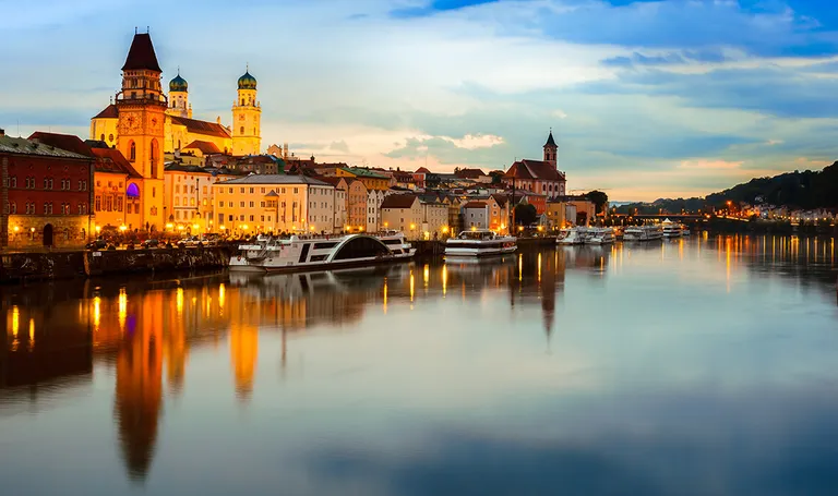 Njemačka, Passau-grad triju rijeka: Dunav, Inna, Ilza
