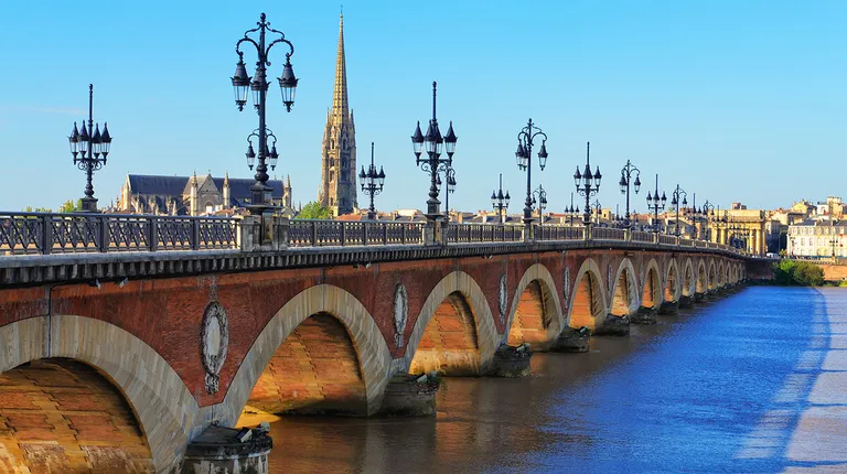 Francuska – Bordeauxu, most Pont de Pierre bridge