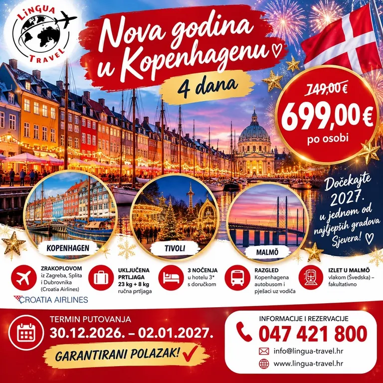 Nova godina u Kopenhagenu - 4 dana